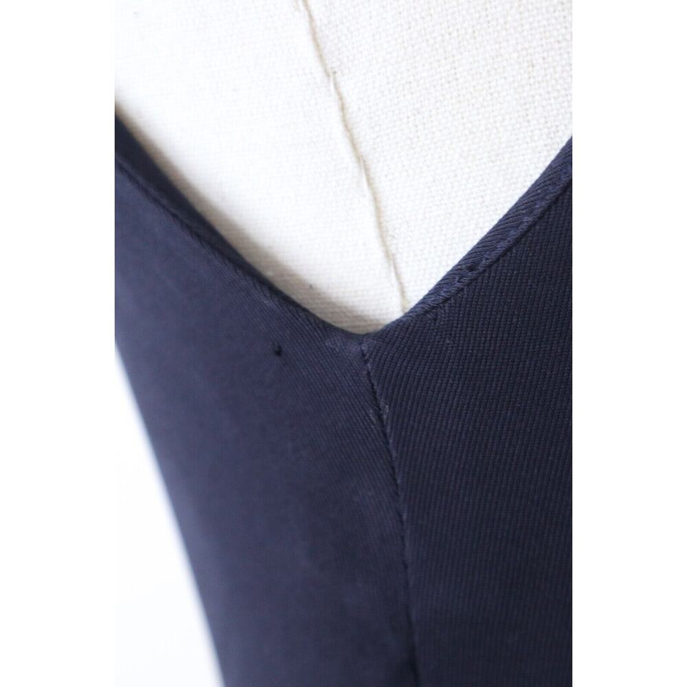 Vintage 1990s Ralph Lauren Collection Size 4 Rayon Jersey Maxi Navy Blue - Picture 9 of 12